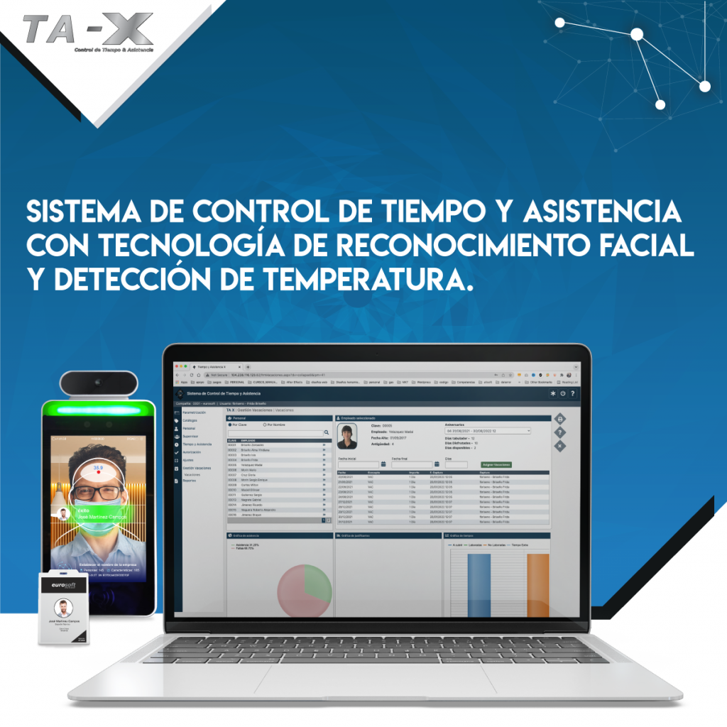 Control de tiempo y asistencia para empresas TA-X