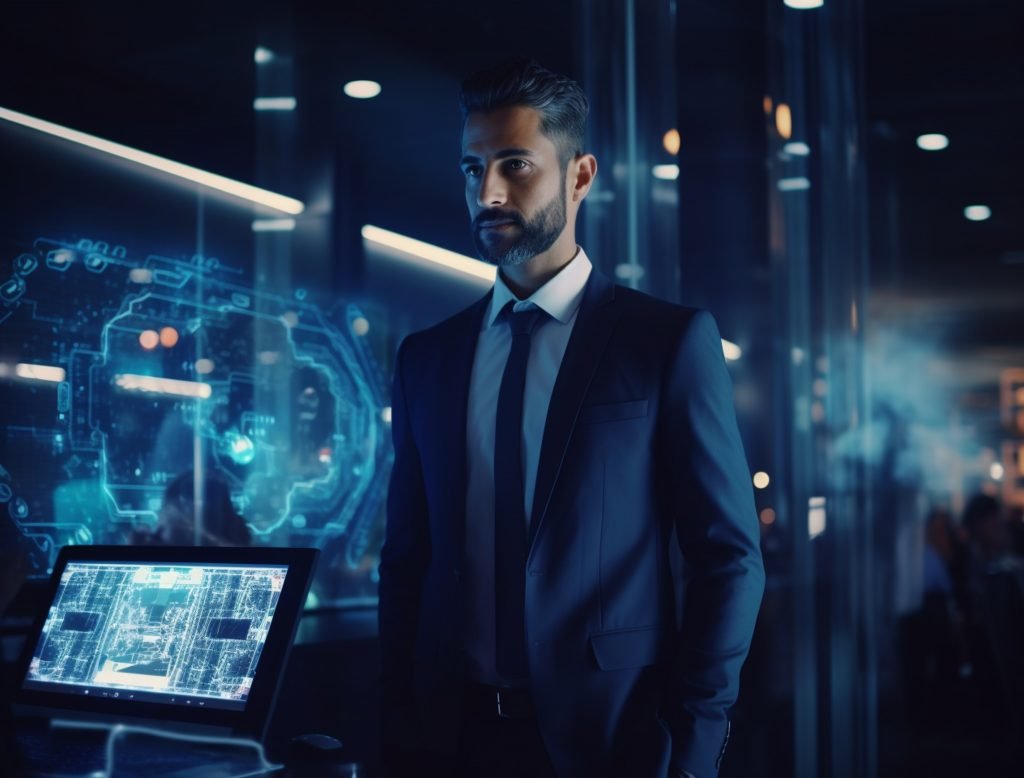 business person futuristic business environment