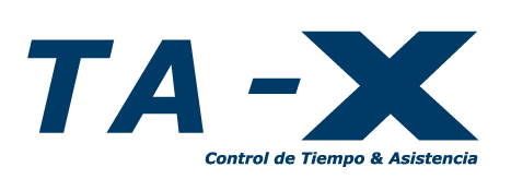 Control de Tiempo y Asistencia X - Logotipo azul